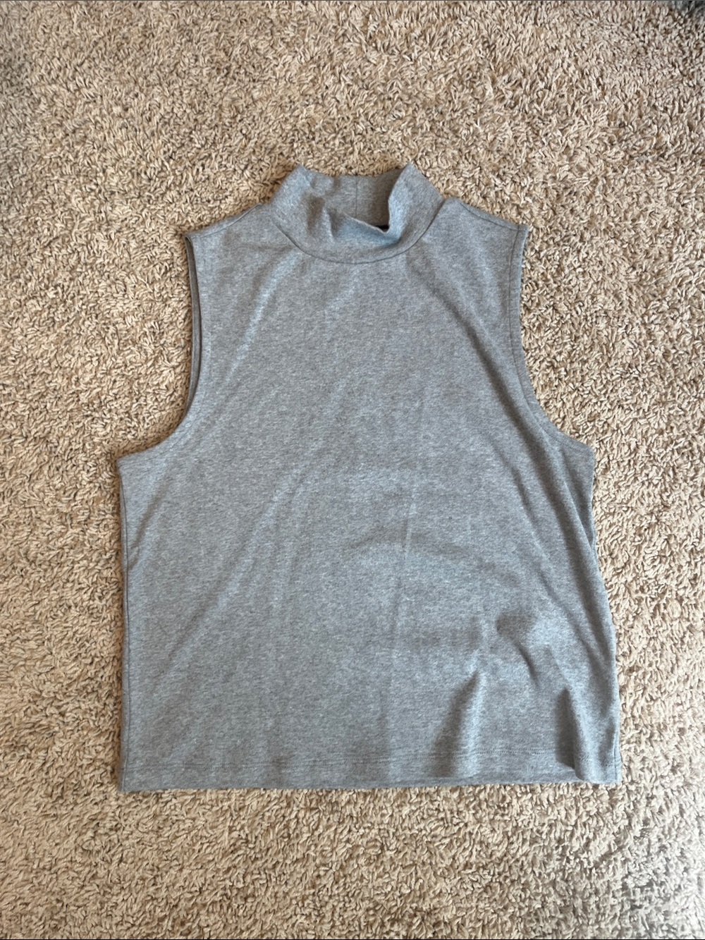 GAP Mock Neck Sleeveless Tank - Gray